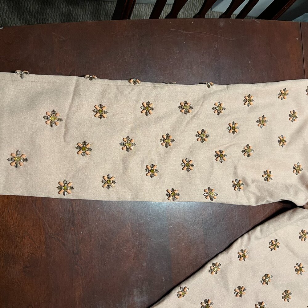 J CREW CAFE CAPRI BEADED EMBELLISHMENT SIZE 8 NWT COLOR BISCUIT - Picture 14 of 16